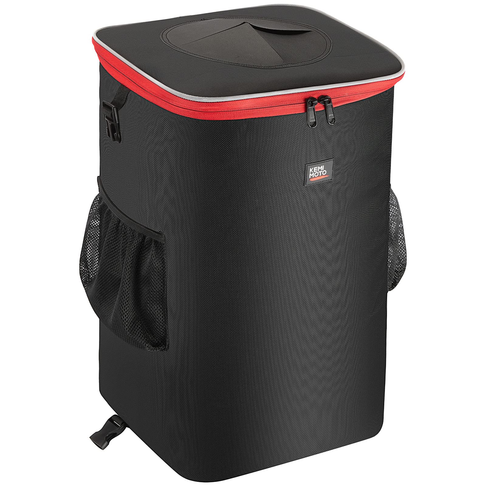 KEMIMOTO Collapsible Boat Trash Can with Lid - Portable Reusable Garbage Bin for Boating, Camping, RV, Pontoon & Kayak | Waterproof Outdoor Storage Bag for Marine & Travel Use