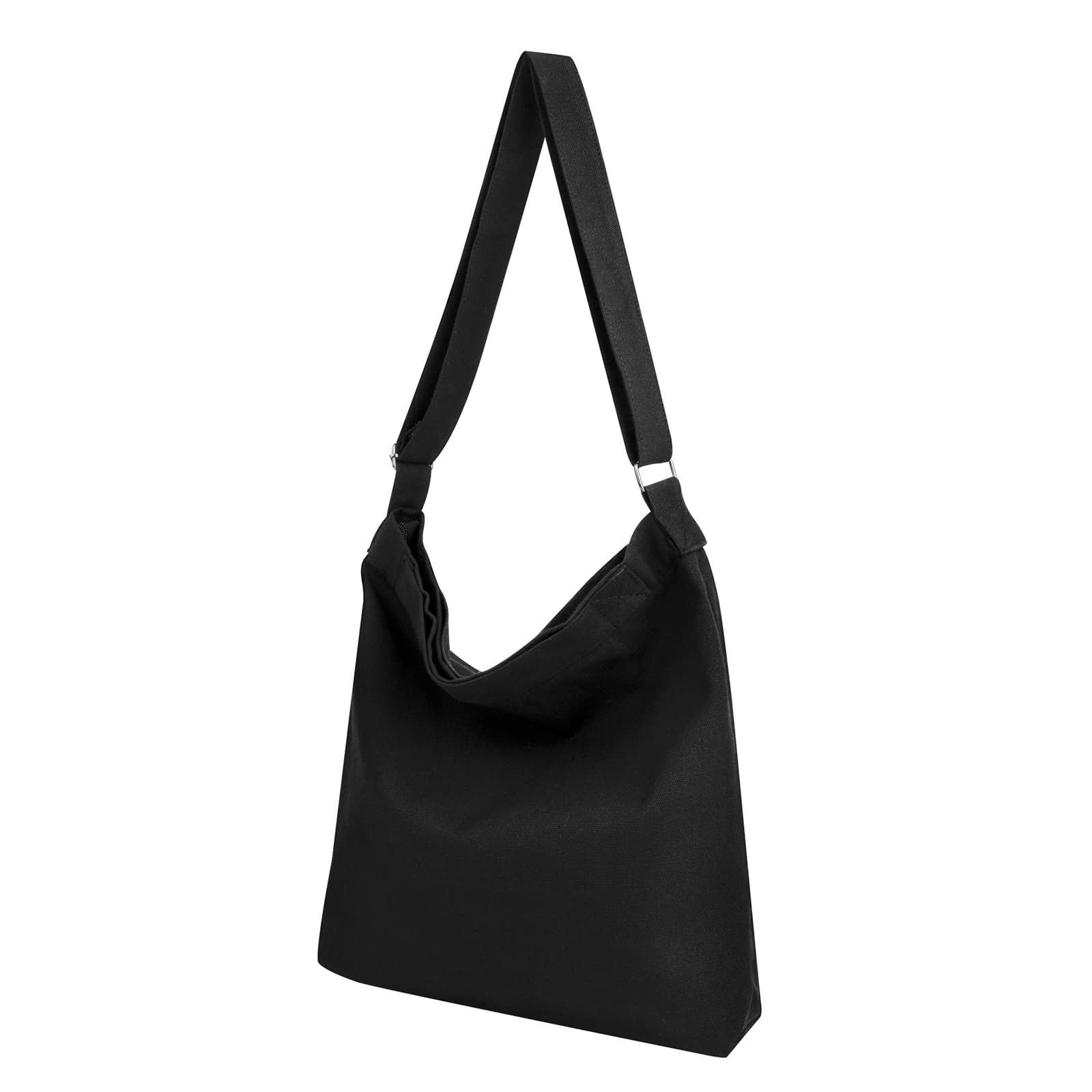 Stylish Muka Canvas Shoulder Bag with Zipper - Casual Hobo Crossbody Handbag & Tote Purse for Women | Perfect for Work, Travel and Everyday Use