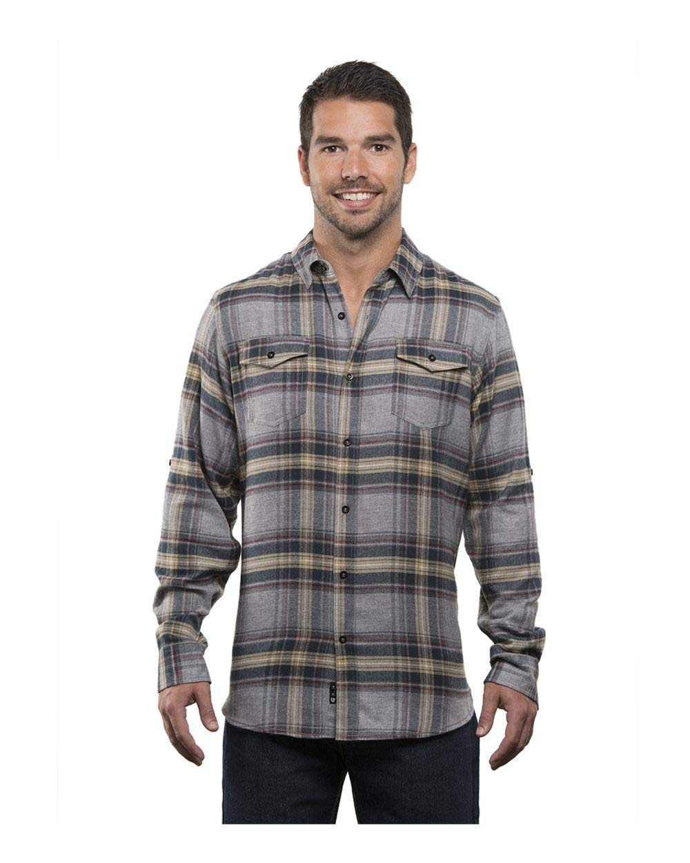 Burnside Men's Yarn-Dyed Long Sleeve Flannel Shirt - Soft Plaid Button Down for Casual Wear & Outdoor Activities | Perfect for Fall, Winter & Layering