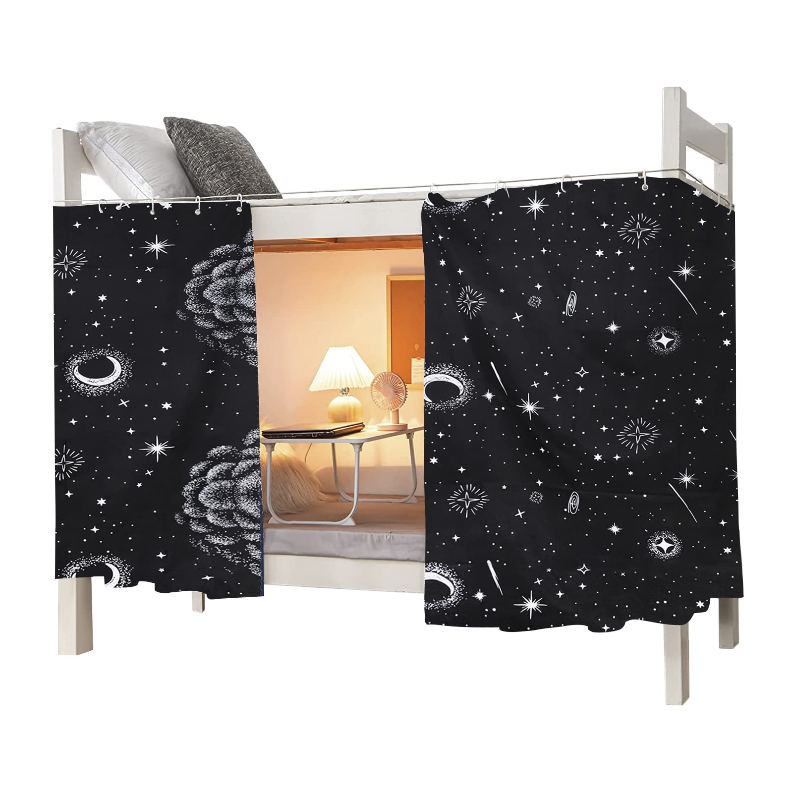 MioCloth Bunk Bed Blackout Curtains - Dorm Privacy Cover & Photo Backdrop for Room Decor