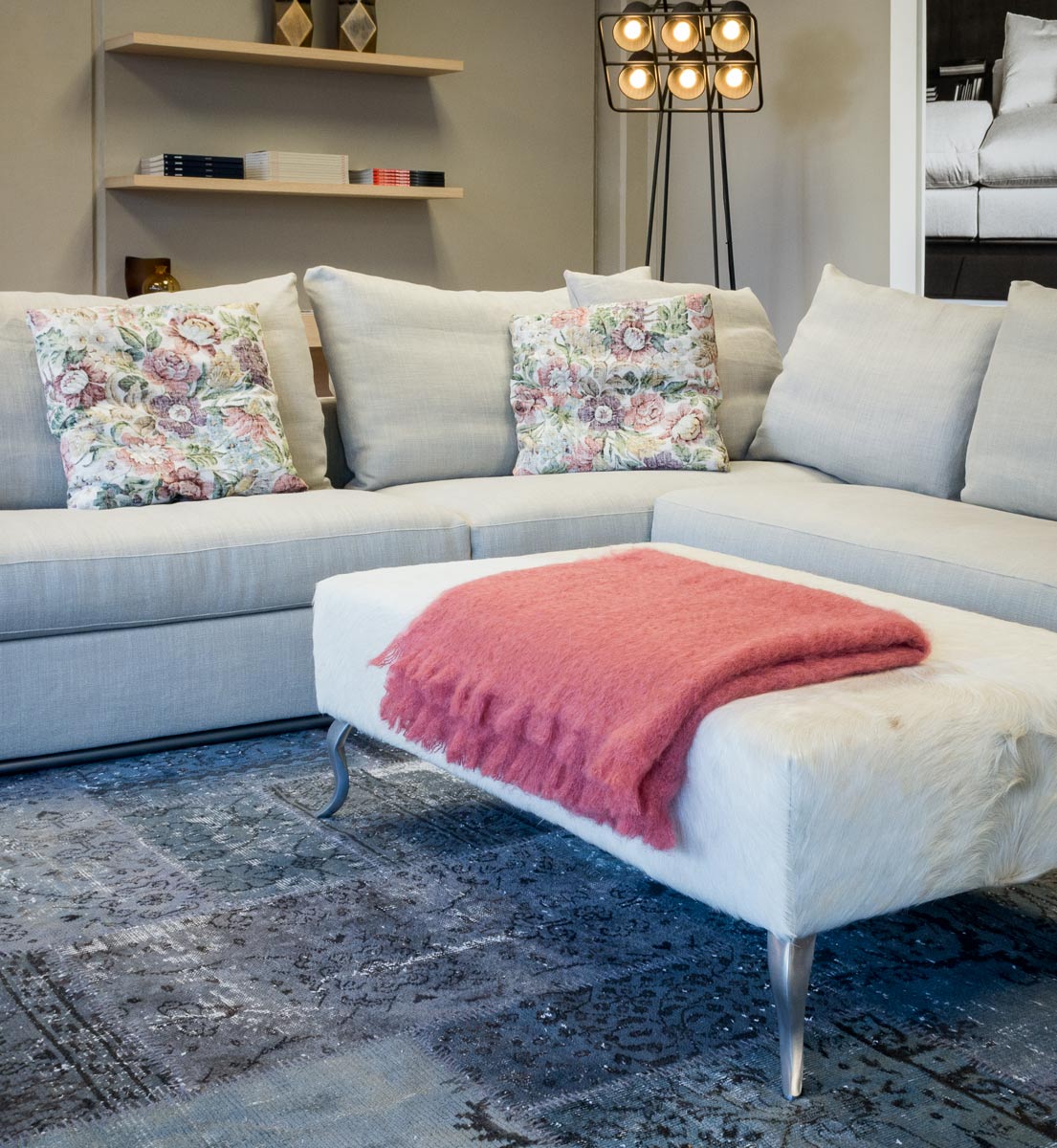 Luxury Tea Rose Pink Mohair Throw Blanket for Sofa & Chair - Soft & Cozy Knit Blanket for Living Room, Bedroom & Home Decor