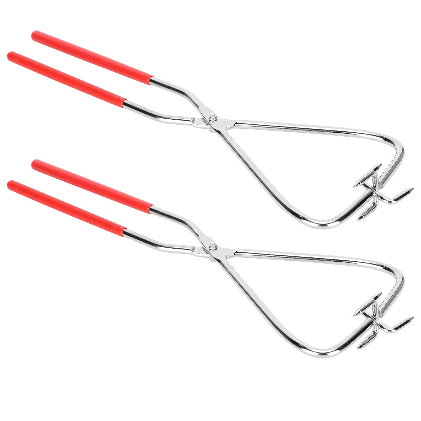 YUANJS 2Pcs Stainless Steel Dipping Tongs for Pottery & Clay Sculpture - Professional Ceramic Tools with Ergonomic Handle - Perfect for Pottery Studios, Art Classes & DIY Craft Projects