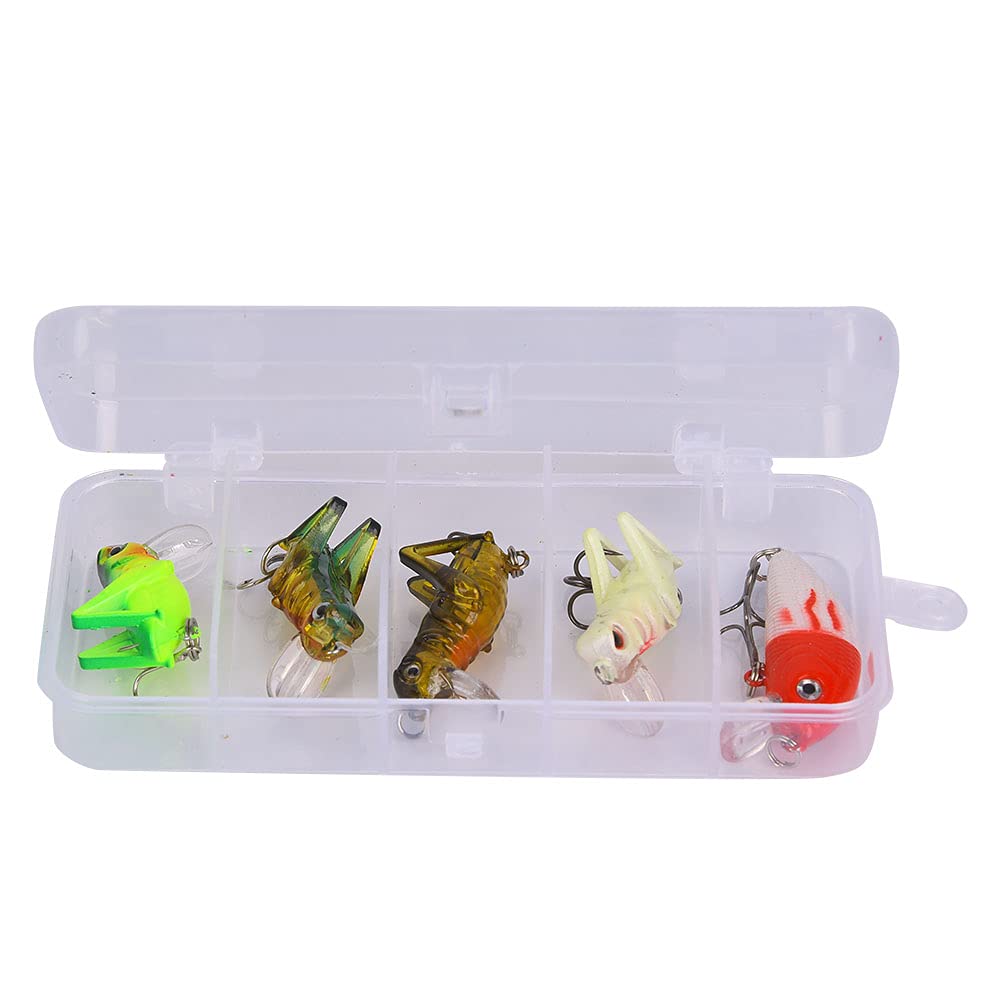Minnow Fishing Lure - Durable Plastic & Stainless Steel Bait T0046 for Freshwater & Saltwater Fishing - Perfect for Bass, Trout, and Walleye Anglers