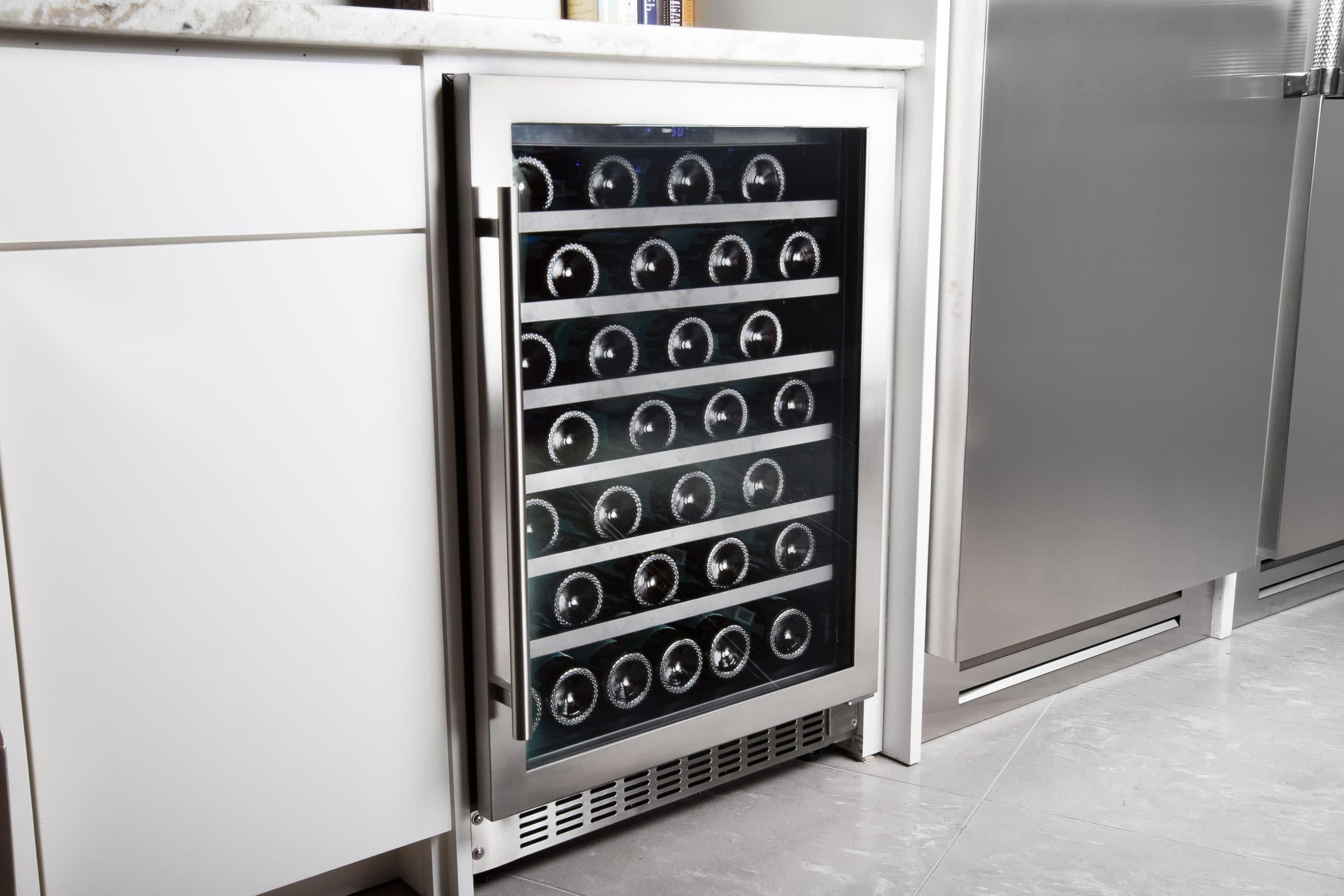 Azure Home Products A224WCS 2.0 Wine Cooler Refrigerator - 18 Bottle Capacity, Dual Zone Temperature Control for Red & White Wines - Perfect for Home Bar, Kitchen, or Entertaining Guests