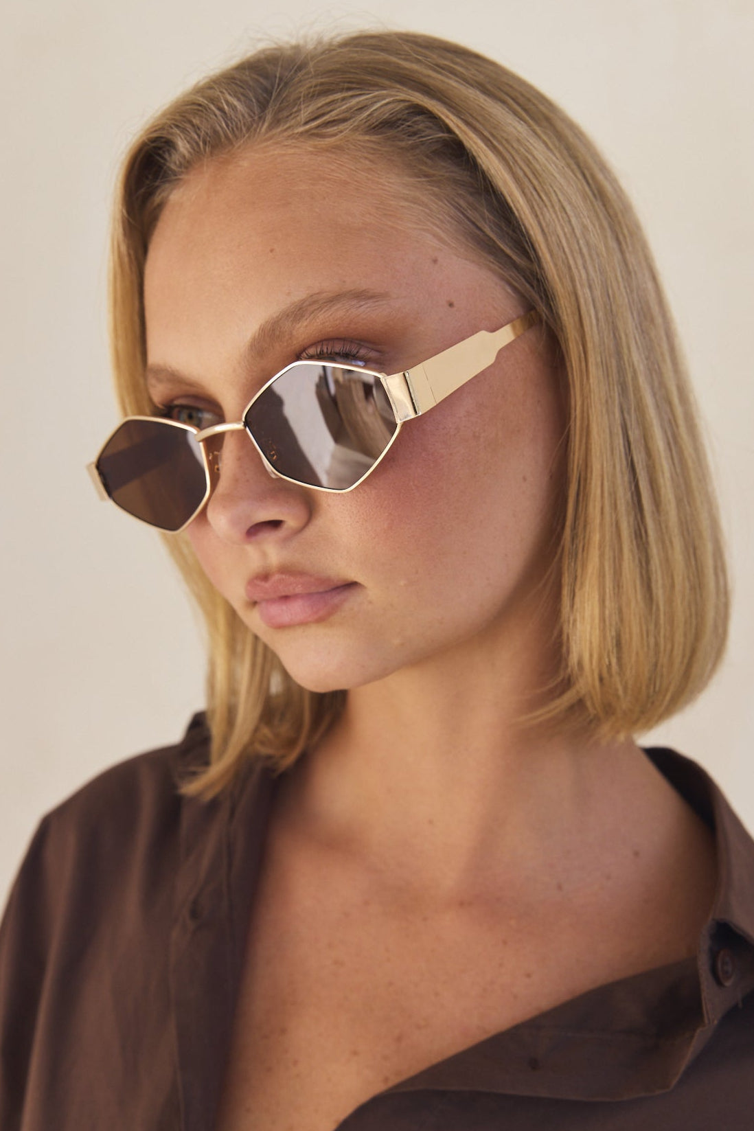 Mabel Sunglasses for Women - Gold Frame UV Protection - Perfect for Beach, Driving & Outdoor Activities