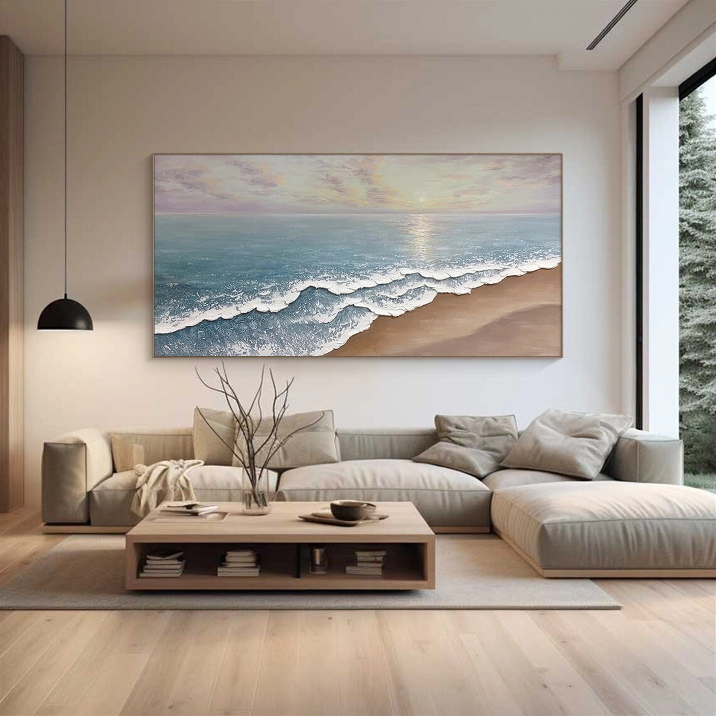 Ocean and Sky Painting #OS 102 - Stunning Seascape Wall Art for Living Room, Bedroom & Office Decor