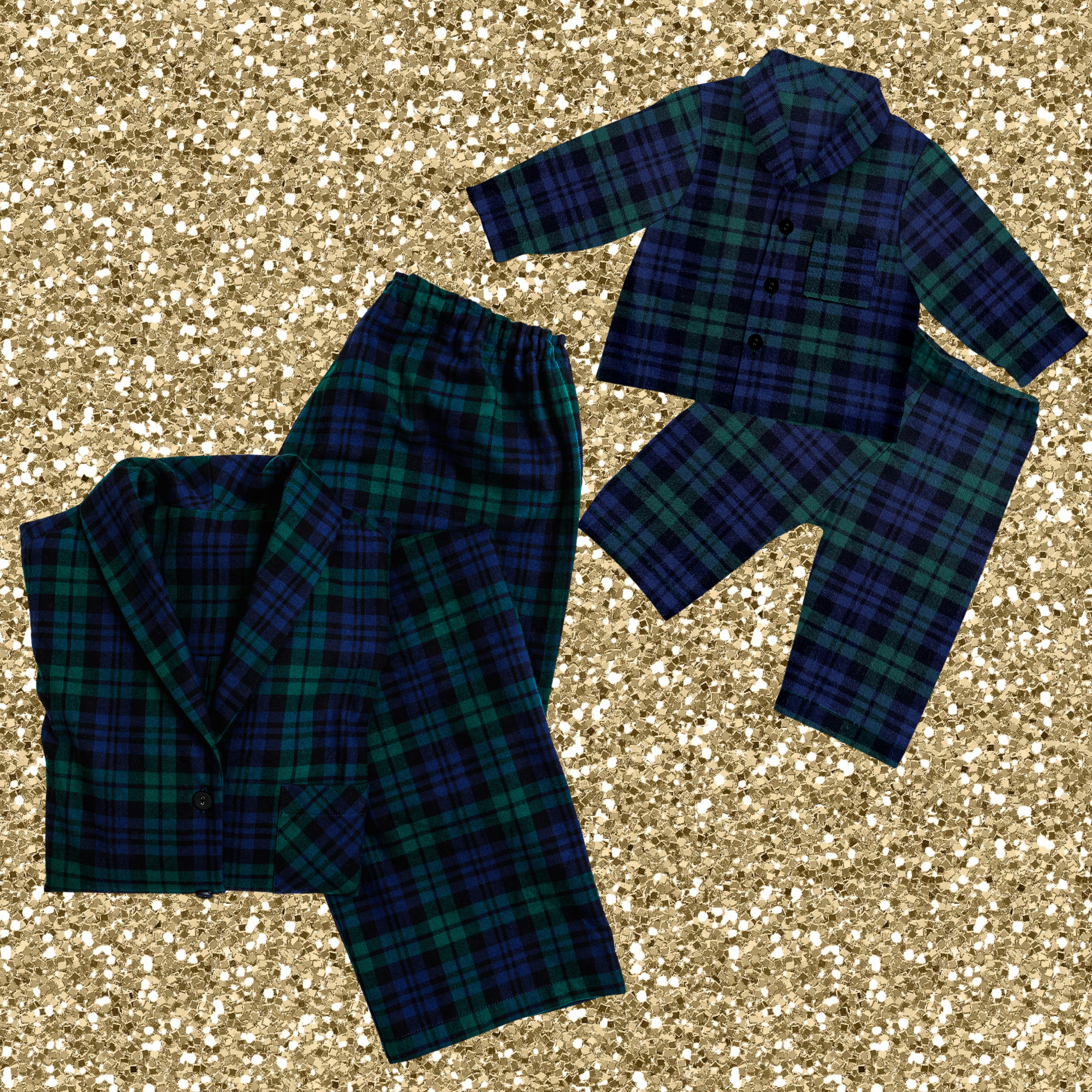 Mom & Mini Matching Outfits - Blackwatch Plaid Set | Mother Daughter Coordinating Clothes for Family Photos & Special Occasions