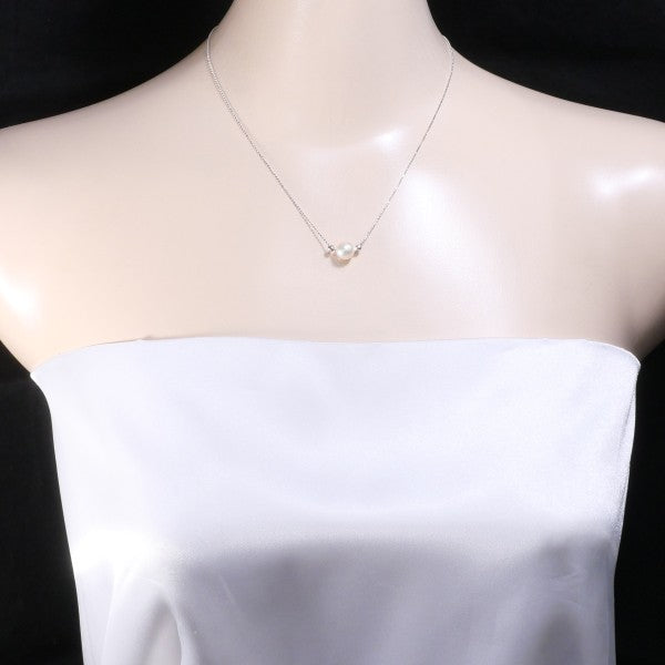 18K White Gold Pearl Necklace for Women - Elegant Bridal Jewelry, Wedding Gift, Anniversary Present - Perfect for Formal Events & Special Occasions