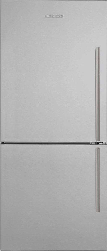 Blomberg BRFB1812SSLN 30-Inch 18 Cu Ft Bottom Freezer Refrigerator with Stainless Steel Doors & Handles, Left Hinge - Perfect for Modern Kitchens, Small Families & Apartment Living