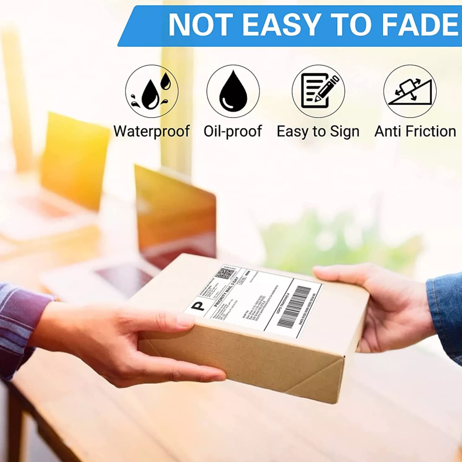 4x6 Direct Thermal Shipping Labels - 500 Fanfold Perforated Labels for Zebra, Rollo, MUNBYN & iDRPT Printers | MPRT Compatible Thermal Stickers for E-commerce, Logistics & Package Shipping