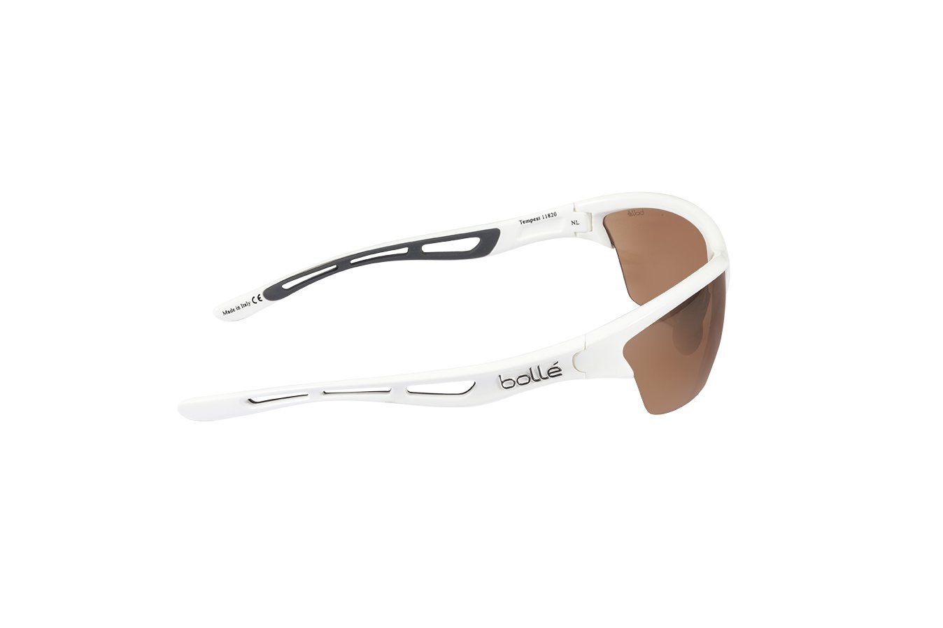 Bolle Tempest Polarized Sunglasses - Shiny White Frame with Modulator Lens for UV Protection - Perfect for Running, Cycling & Outdoor Sports