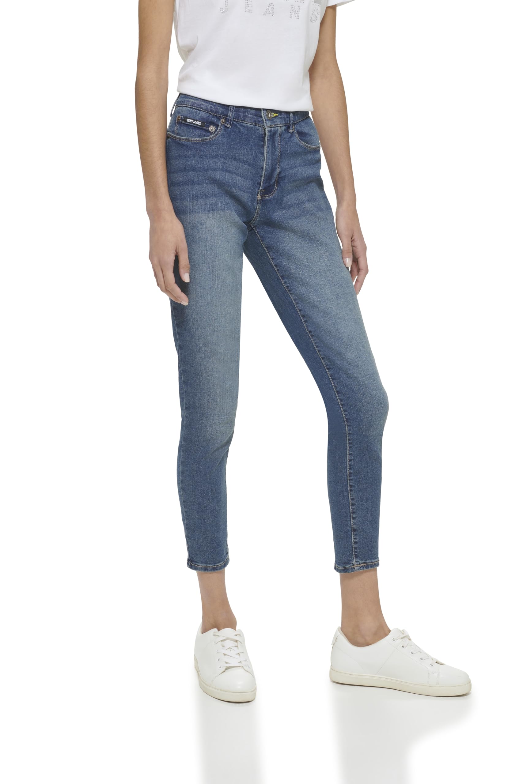 DKNY Women’s Bleecker High Waist Shaping Skinny Jeans - Slimming Stretch Denim Pants for Work, Date Night & Everyday Wear