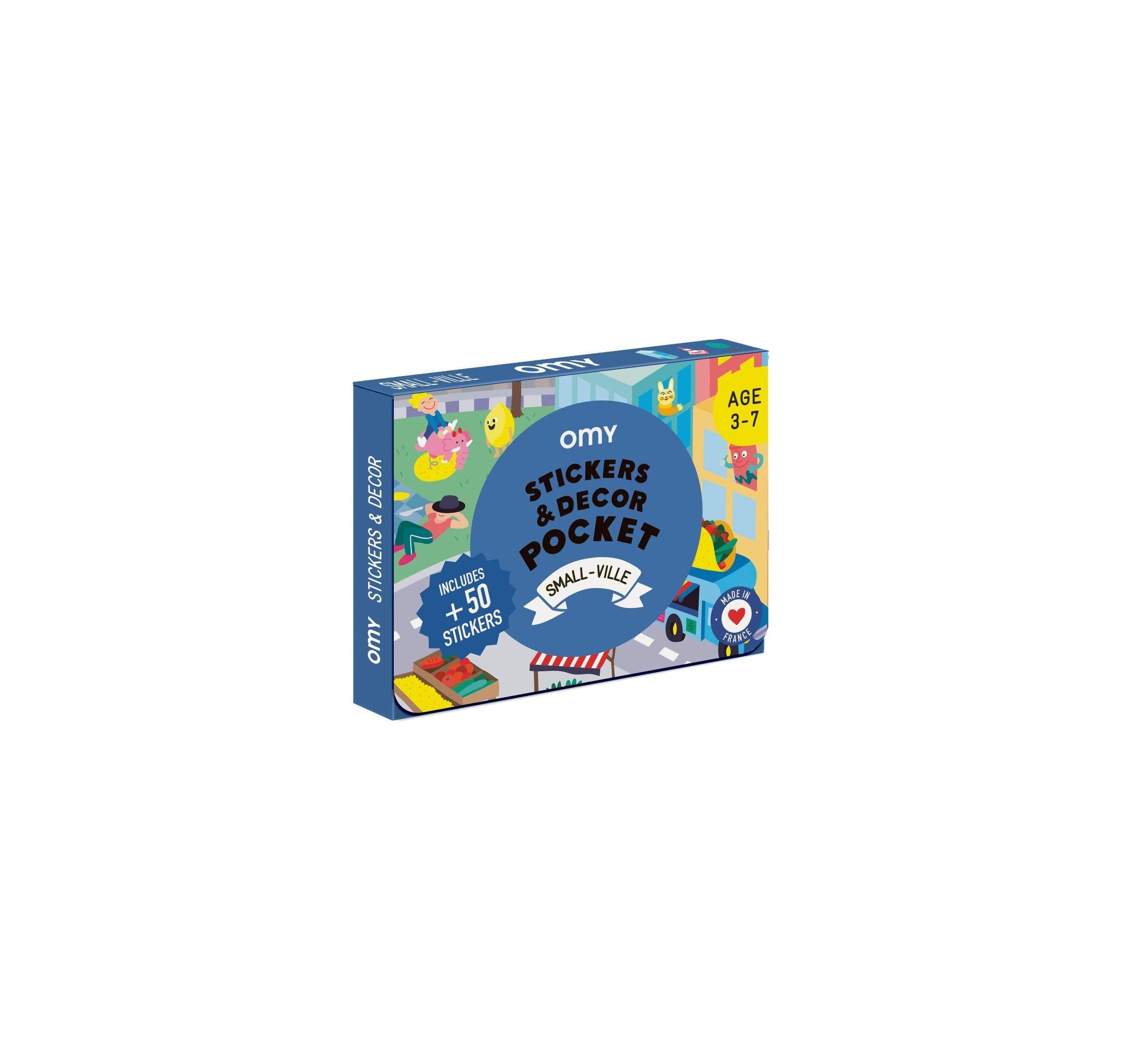 OMY Pocket Sticker Small City - Mini Travel Stickers for Scrapbooking, Journaling & DIY Crafts - Perfect for Urban Adventures & Travel Memories