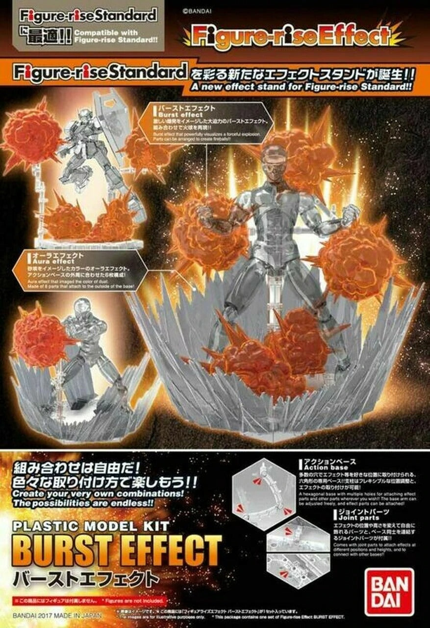 Figure Rise Standard Burst Effect Orange Model Kit - DIY Anime Action Figure for Collectors & Display - Perfect for Gundam Fans & Home Decor