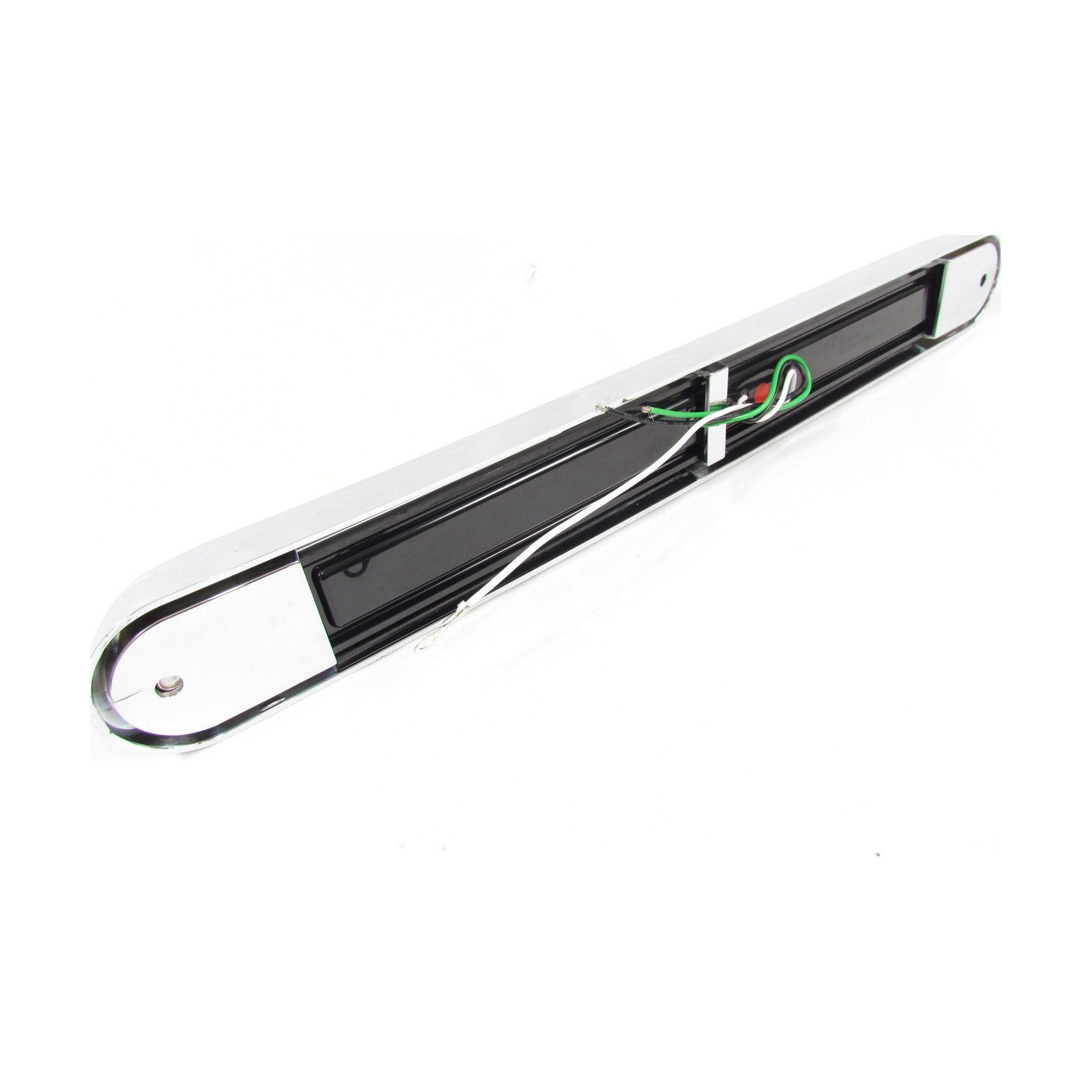 Fortpro 17 6/8 x 2 1/8 Inch LED Light Bar with 11 Bright LEDs & Chrome Bezel - Perfect for Off-Road Trucks, ATVs, and Marine Applications