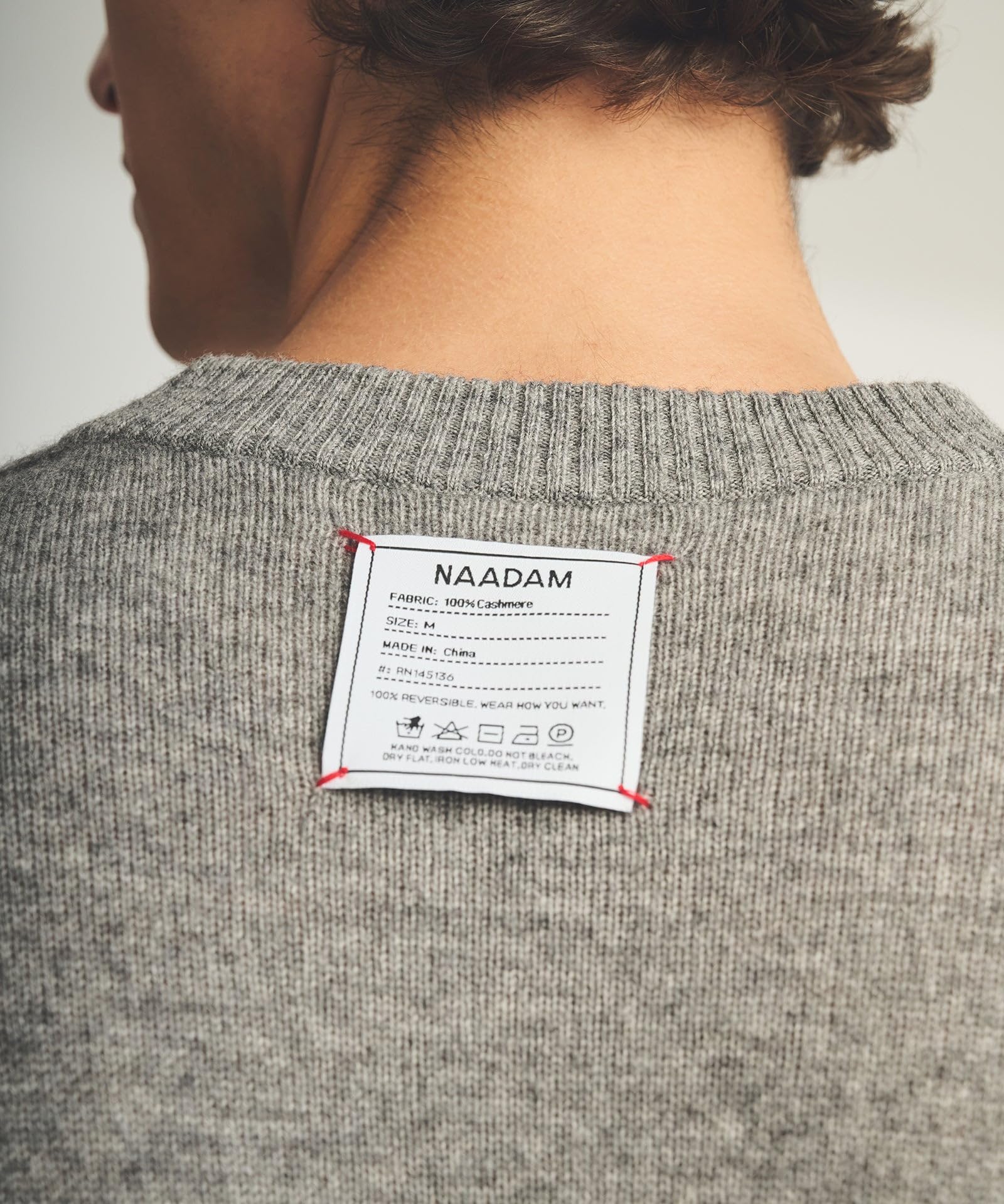 Premium Men's Lightweight Reversible Cashmere Crewneck Sweater - Soft & Warm Winter Pullover for Casual & Business Wear - Perfect for Office, Travel & Holiday Outfits