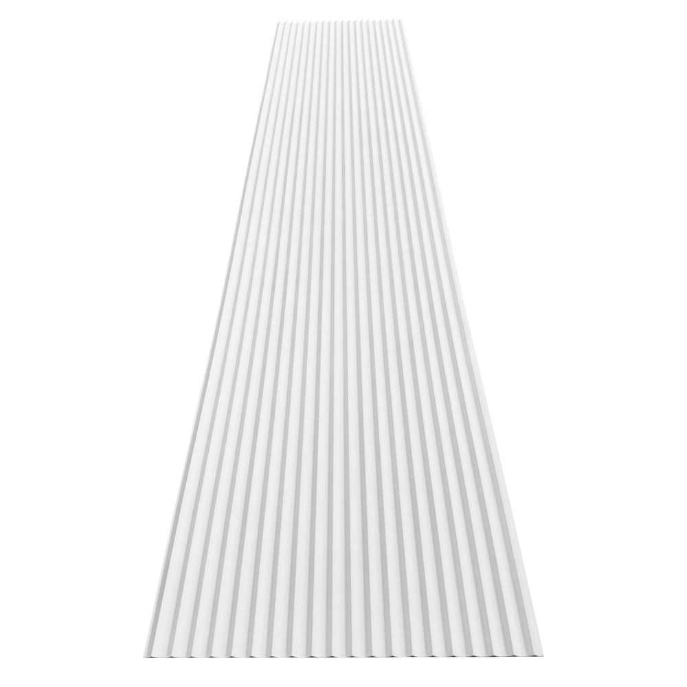 WOODFLEX White Primed Flexible Wave 30 - 2700mm x 600mm Waterproof MDF Wall Panel for Bathroom, Kitchen & Home Decoration