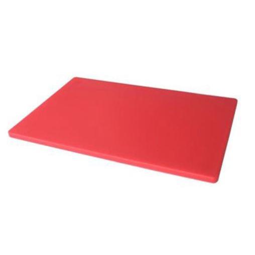 Winco 12 x 18 Inch Red Plastic Cutting Board - Durable Kitchen Chopping Board for Meat, Vegetables & Fruits - Perfect for Home, Restaurant & Commercial Use