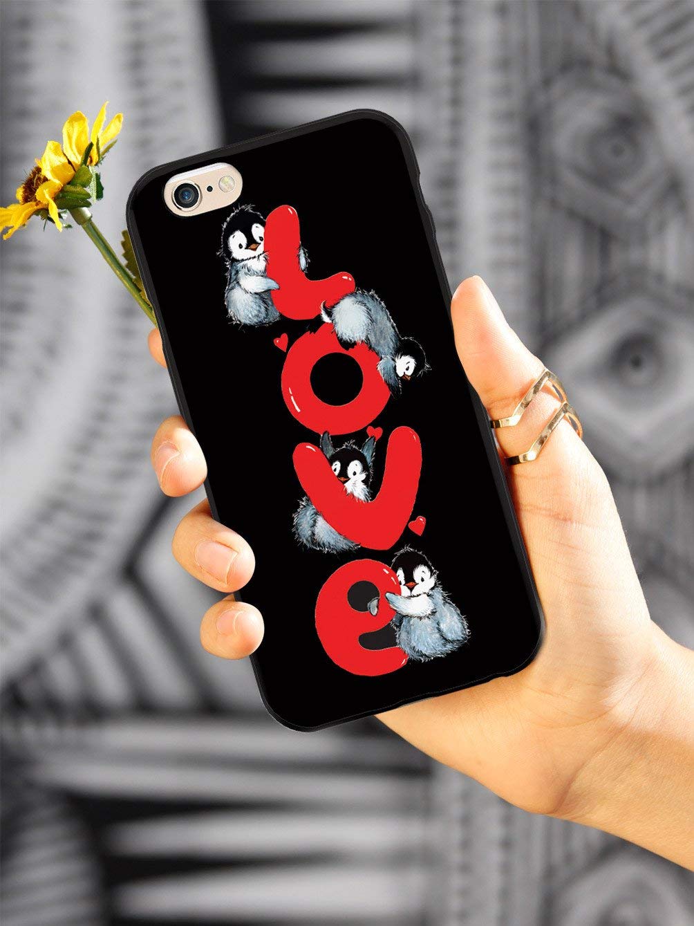 Premium 3D Textured Protective Phone Case for Apple iPhone SE (2020/2022) - Cute Penguin Love Design - Shockproof Slim Fit Cover - Perfect for Everyday Use & Gift Giving