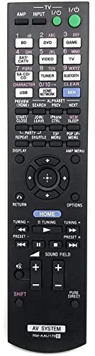 Sony STRDN840 STR-DA4600ES STRDH540 Replacement Remote Control RM-AAU170 - Compatible with STR-CT550WT, RM-AAU073, RM-AAU168, RMAAU169, RM-AAU120, RM-AAL008, RM-AAU154 - Perfect for Home Theater System & Audio Equipment Control
