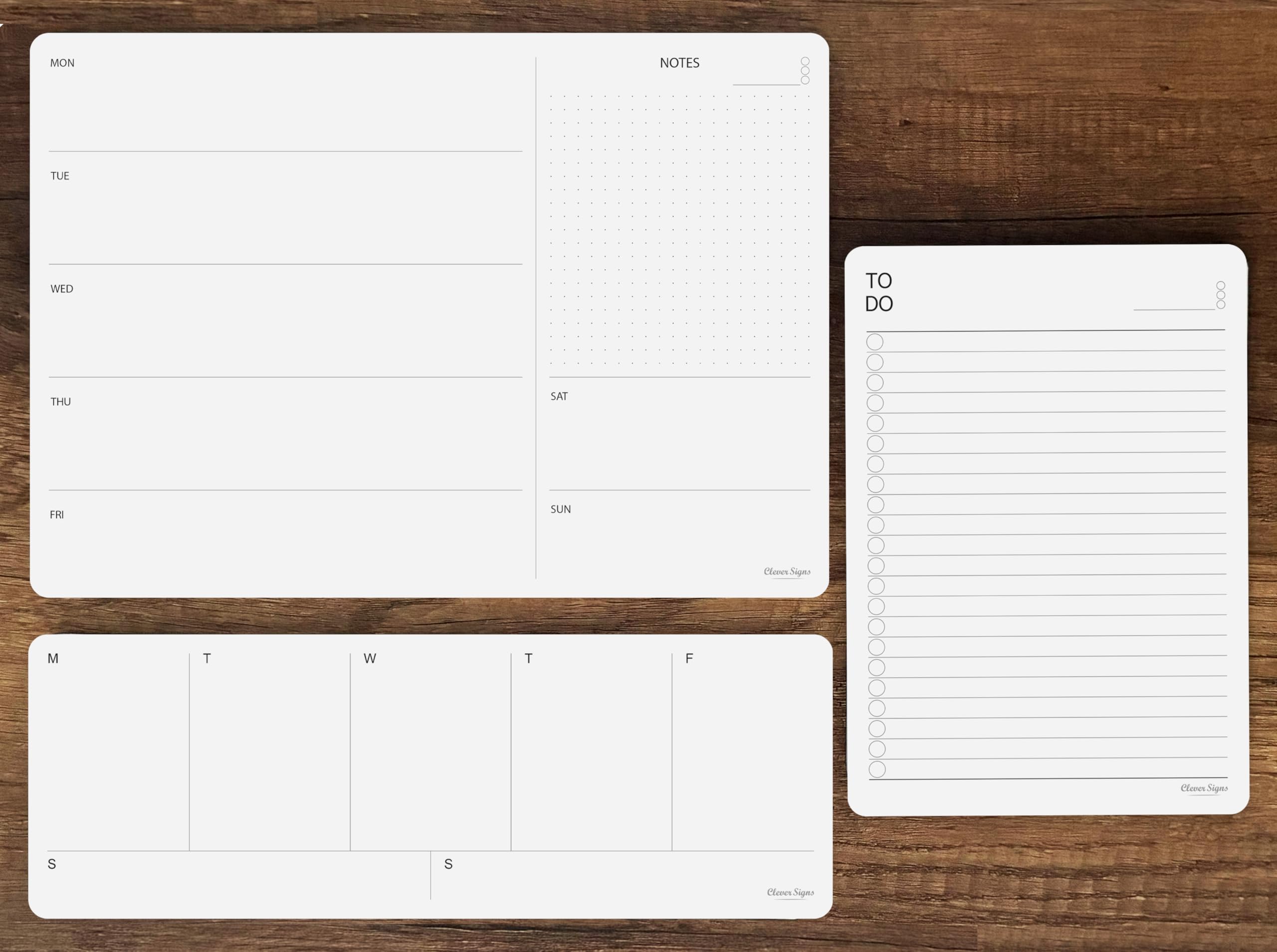 A5 To Do List Notepad - 2 Pack Undated Daily Planner with Thick Premium Paper & Cardboard Back (8.3