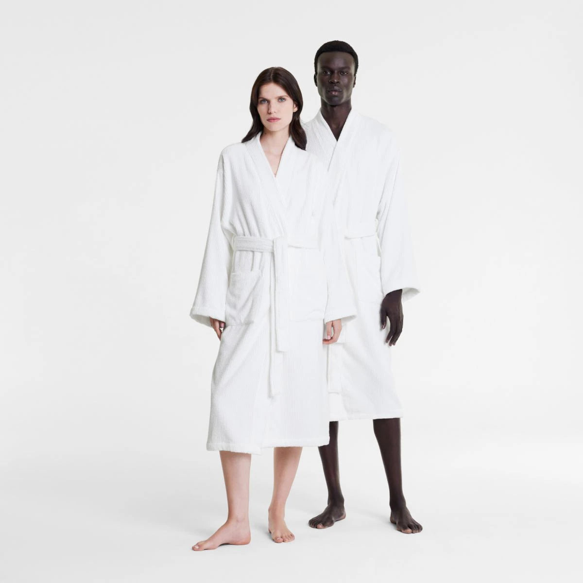 Sheridan White Bath Robe - Soft & Luxurious Cotton Terry Cloak for Spa, Hotel & Home Relaxation