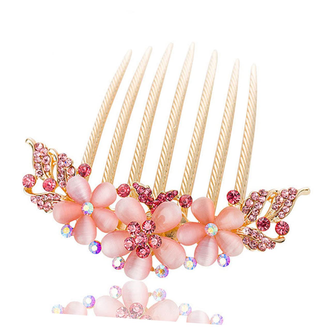FOMIYES Rhinestone Bridal Hair Clip - Sparkling Crystal Hair Accessories for Women, Wedding Hair Comb with Flower Design - Perfect for Brides, Prom, Parties & Special Occasions