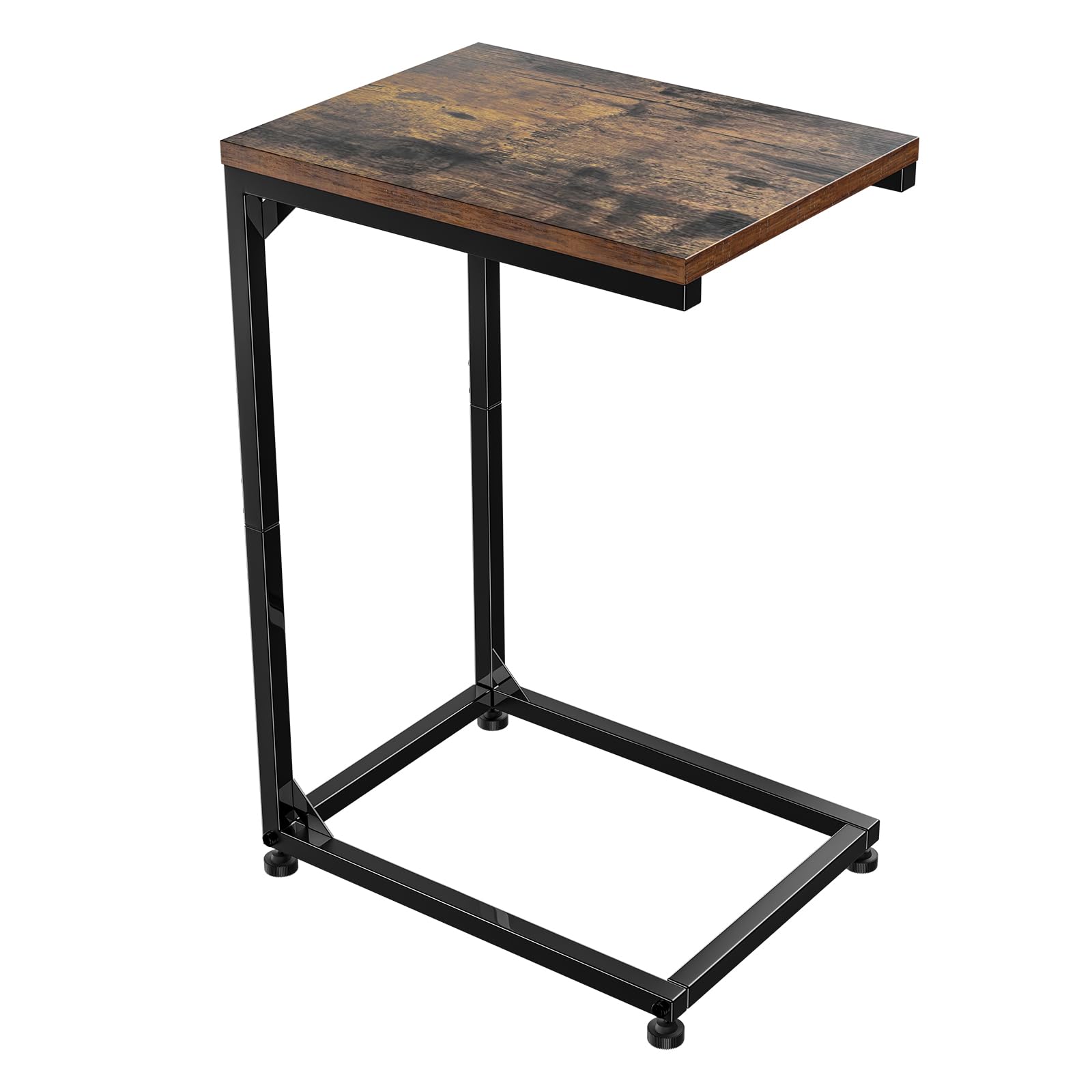 Trendy C-Shaped End Table - Small Side Table for Living Room, Sofa & Bedroom - Black TV Tray & Nightstand - Perfect for Small Spaces, Apartments & Dorm Rooms