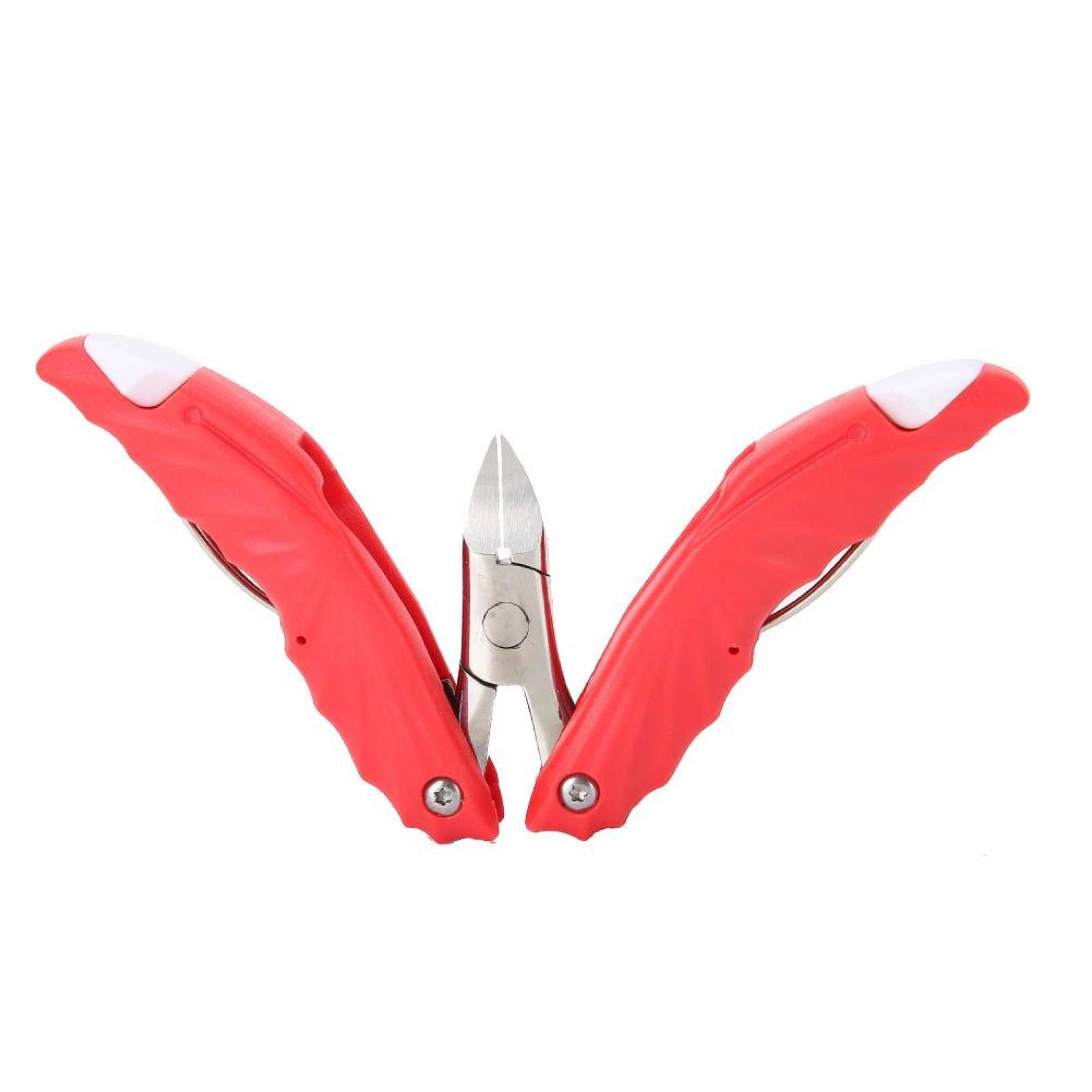 Professional Multifunctional Portable Pedicure Tool - Nail Cuticle Pliers for Men & Women | Home & Salon Use | Perfect for Travel, Manicures & Pedicures (Red)