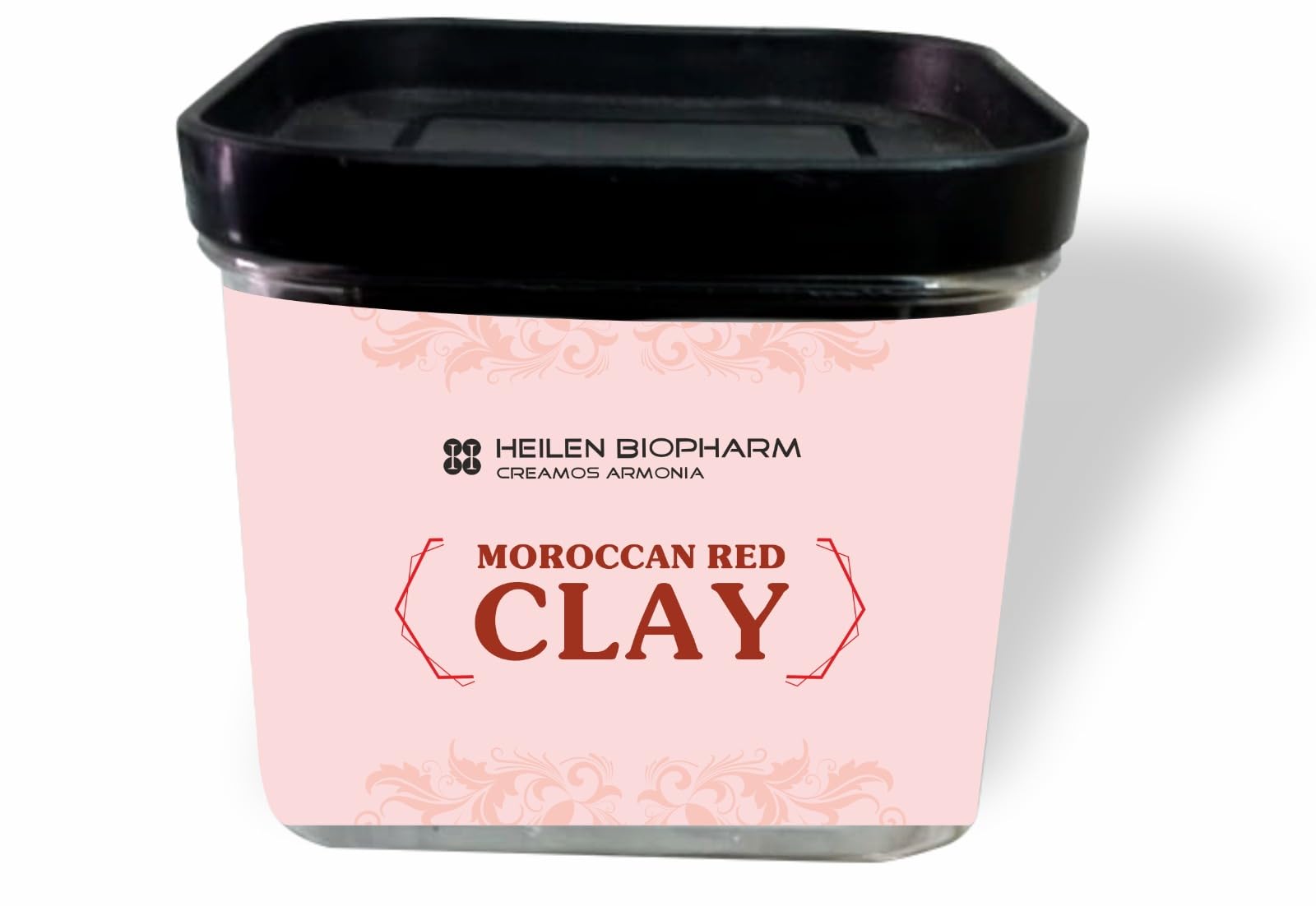 Heilen Biopharm Premium Moroccan Red Clay Powder for Skin Improvement - 100g, Pack of 1 | Natural Face Mask for Acne, Blackheads & Glowing Skin | DIY Skincare & Spa Treatment at Home