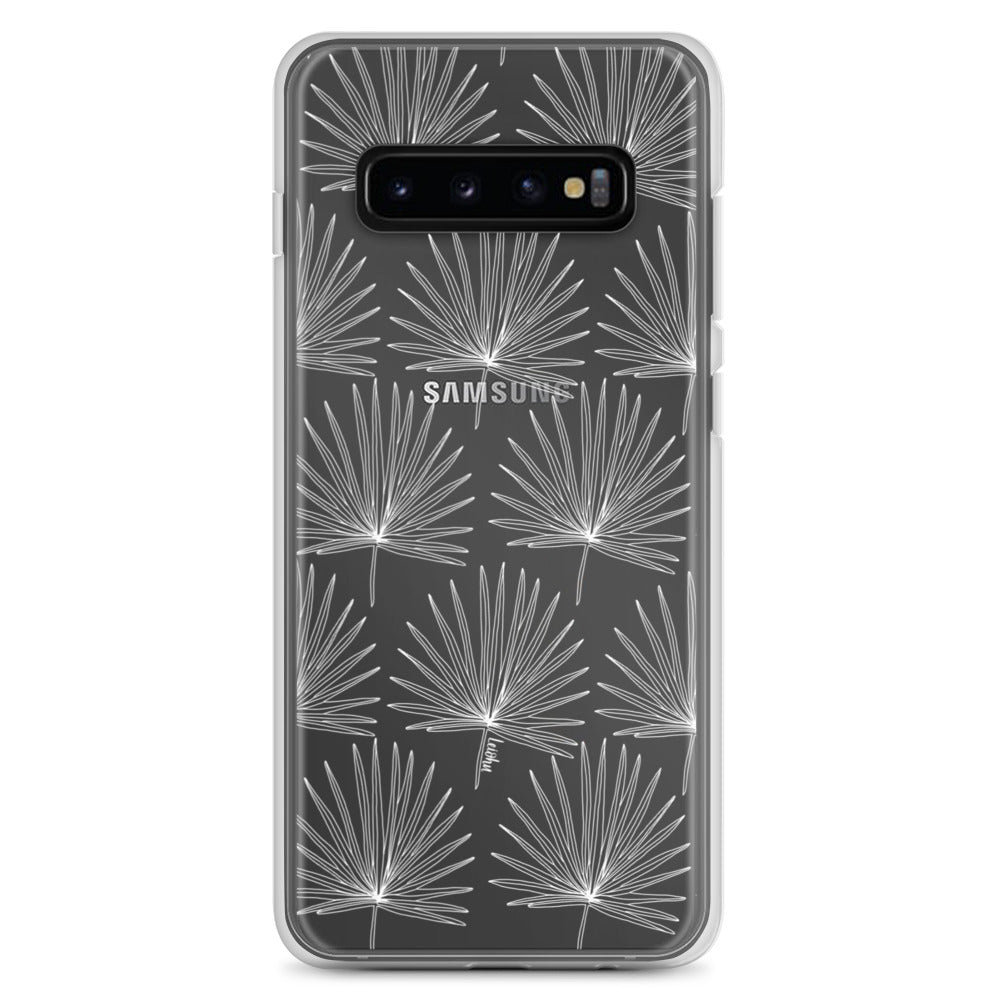 Fan Palm Clear Phone Case for Samsung Galaxy - Slim Protective Cover with Scratch Resistance for Everyday Use & Travel