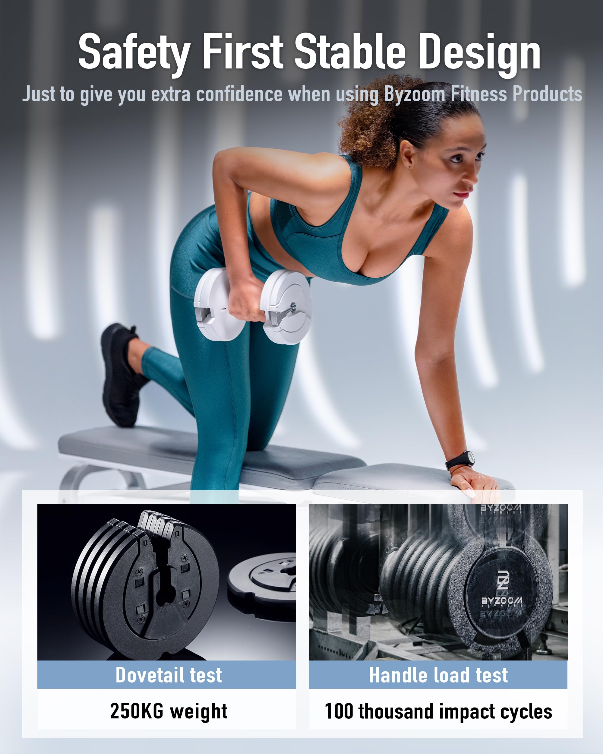 Adjustable Dumbbell Set 12.5lb & 25lb (Pair or Single) - 5-in-1 Weight Training Equipment for Home Gym, Fitness, Body Workout - Perfect for Beginners & Women | Strength Training, Muscle Building, Cardio Workouts