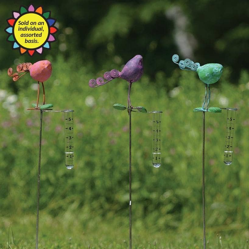 Outdoor Standing Bird Rain Gauge - Decorative Garden Weather Station for Accurate Rainfall Measurement | Perfect for Backyard, Lawn & Patio Decor