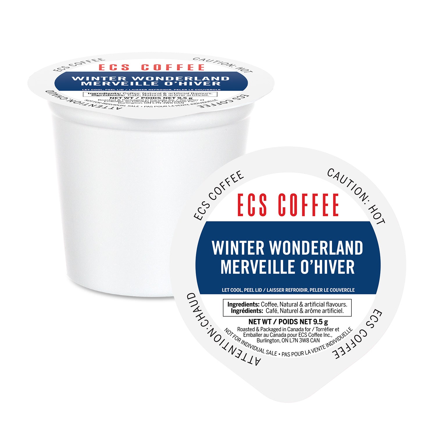 ECS Coffee Winter Wonderland Single Serve Coffee Pods - 24 Pack | Perfect for Keurig Machines, Office Use & Holiday Gifting