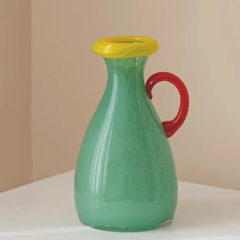 Handblown Piccolo Glass Vase - Elegant Small Flower Vase for Home Decor, Wedding Centerpieces & Tabletop Arrangements
