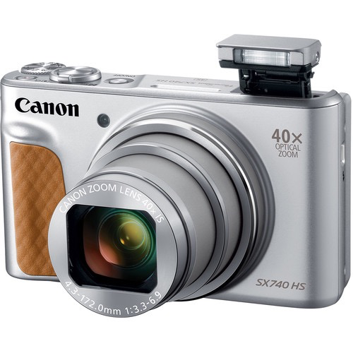 Canon PowerShot SX740 HS 20.3MP Digital Camera with 40x Optical Zoom, 4K Video, Wi-Fi & NFC (Silver) - Perfect for Travel Photography, Vlogging, and Family Events