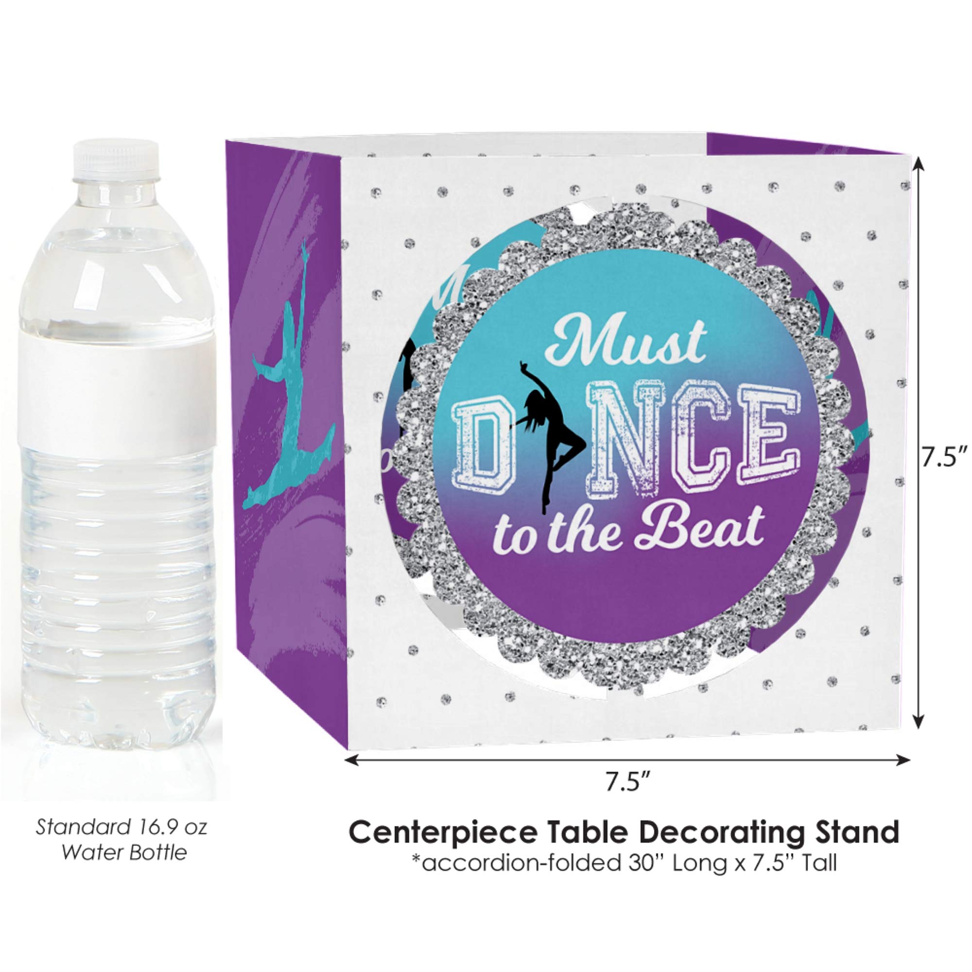 Big Dot of Happiness Must Dance to the Beat - Dance Party Decorations Kit for Birthday, Centerpiece & Table Decor - Kids, Teens & Adults Dance Recital Supplies - Perfect for School Events, Celebrations & Home Parties