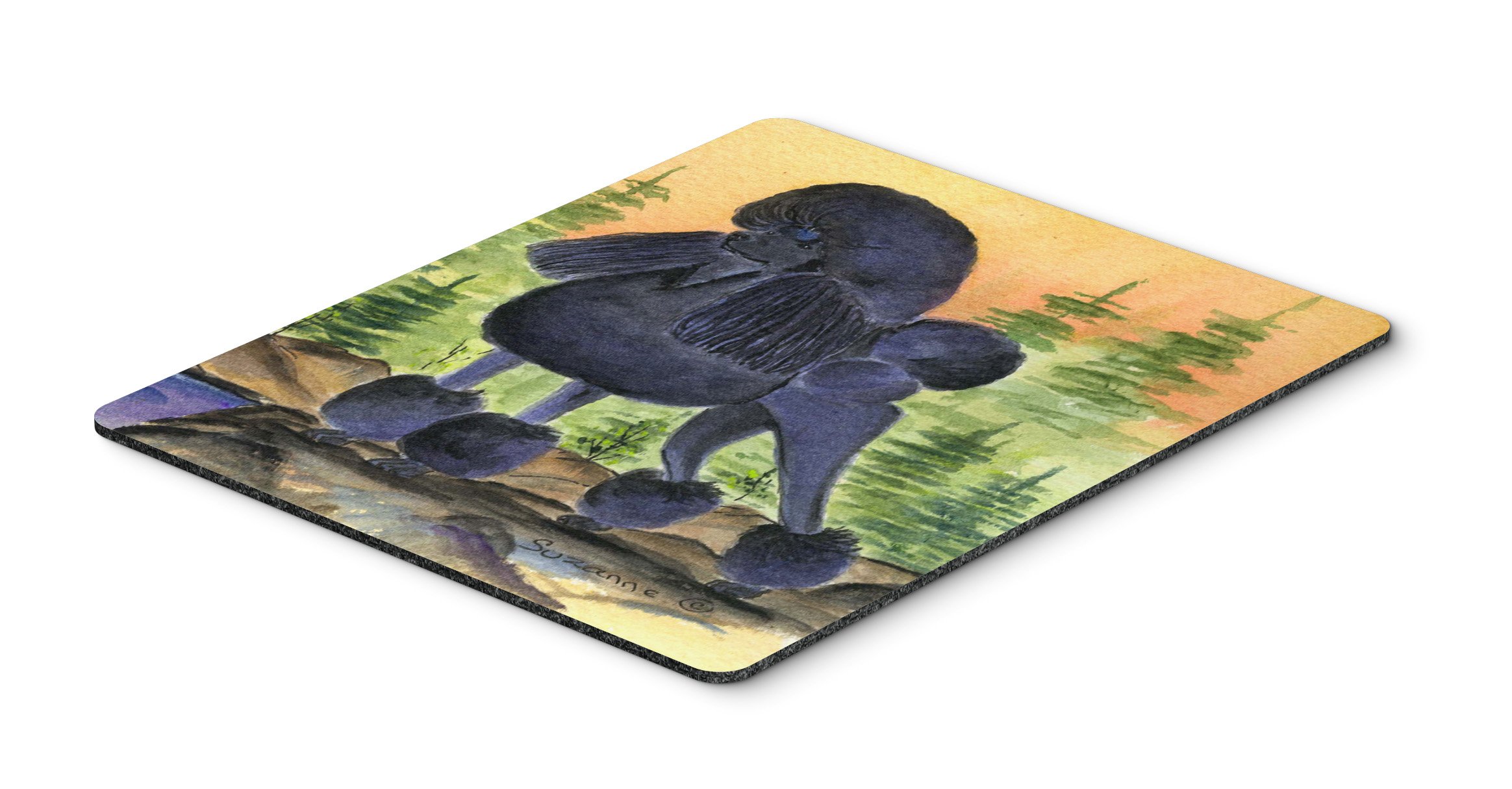 Poodle Mouse Pad & Hot Pad Trivet - Washable Large Mousepad for Home Office, Gaming, Computer & Laptop - Perfect for Work Desks & Kitchen Use
