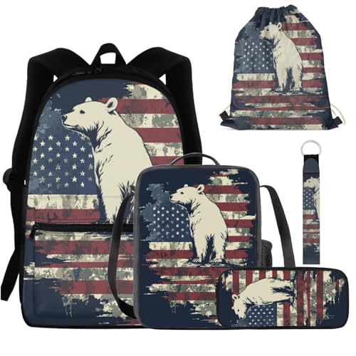 American Flag With Bear