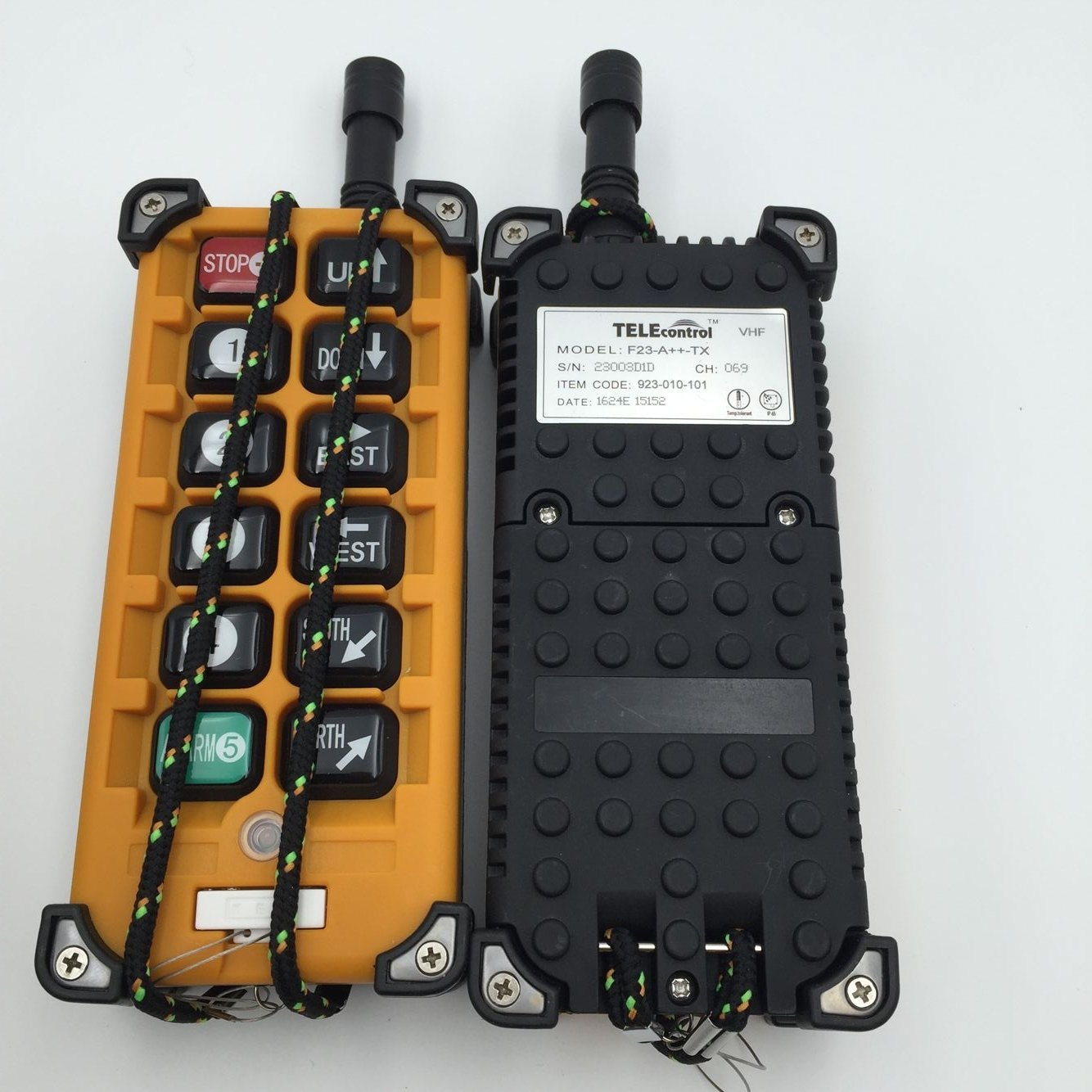 Industrial Wireless Remote Control for Hoist Crane - F23-A++ Push Button Switch with 2 Transmitters & 1 Receiver (220V/380V AC Optional) - Perfect for Construction Sites, Warehouses, and Heavy Lifting Operations
