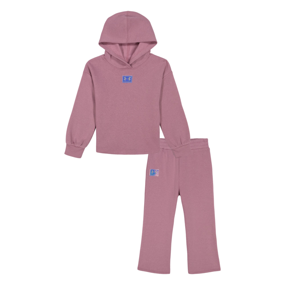 Under Armour Kids Rival Fleece Flare Set for Girls - Warm & Cozy Athletic Outfit for School, Sports & Winter Play
