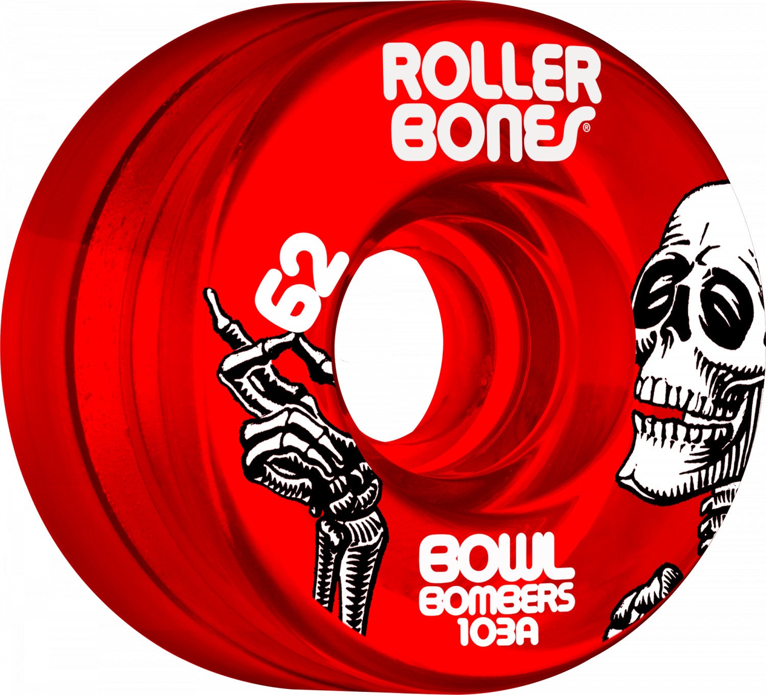 Rollerbones Bowl Bombers Wheels 62mm 103A Hardness - 8 Pack for Aggressive Skating & Bowl Riding - Perfect for Skate Parks, Street Skating & Roller Derby