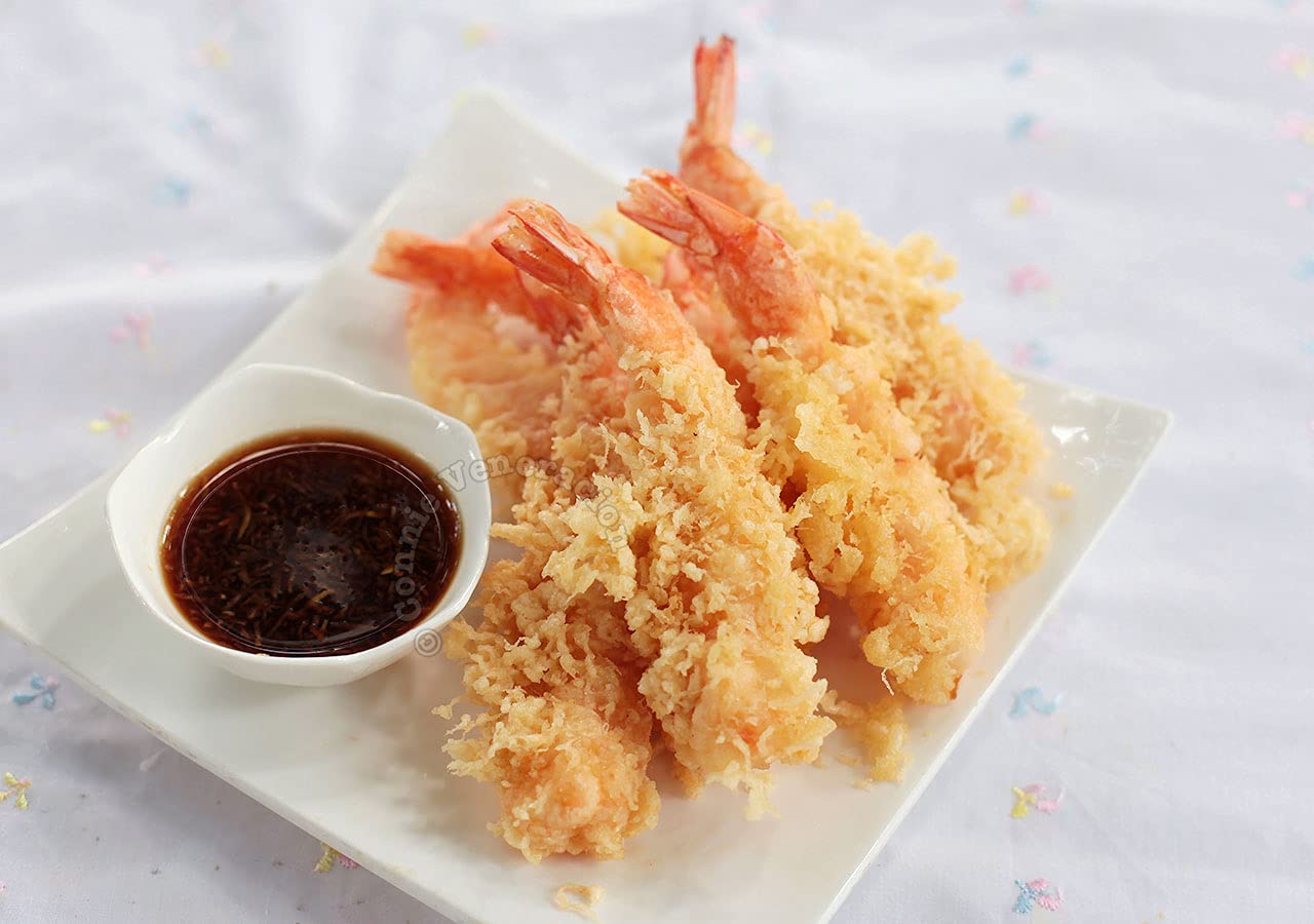 Kirkland Signature Crispy Shrimp Tempura by Gourmet Kitchen - 3 Boxes (90 Pieces Total) with Soy Dipping Sauce | Japanese Style Frozen Appetizer for Parties, Snacking & Asian Cuisine
