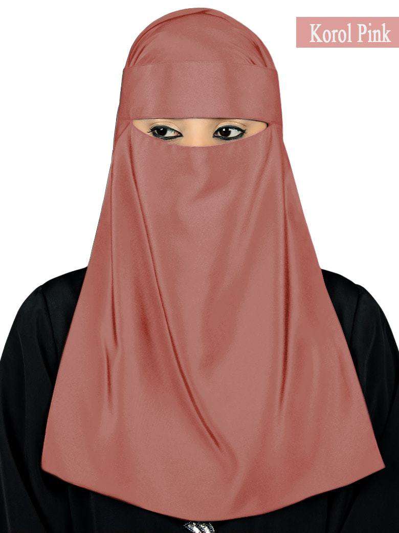 Lamah Niqab with Square Hijab and Headband Set - Perfect for Muslim Women's Prayer, Modest Fashion, and Everyday Wear