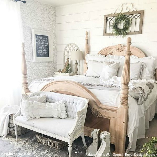 Palace Trellis Moroccan Wall Stencil - DIY Home Decor, Arabic Pattern Template for Painting, Wall Art, Furniture & Crafts - Perfect for Bedroom, Living Room, and Boho Style Interior Design