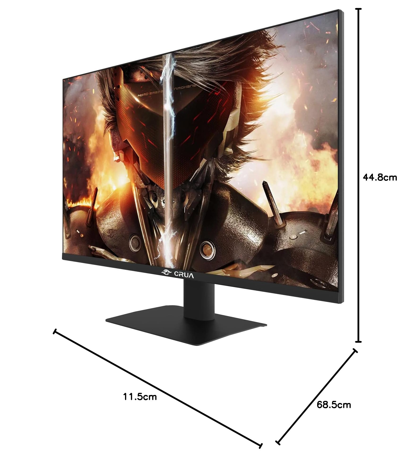 CRUA 27 Inch Gaming Monitor 144Hz/165Hz, Full HD 1080P Frameless PC Monitor, 1ms GTG Response, AMD FreeSync, 100% sRGB, Eye Care Technology, HDMI & DP Ports - Perfect for Esports, FPS Gaming & Home Office Setup
