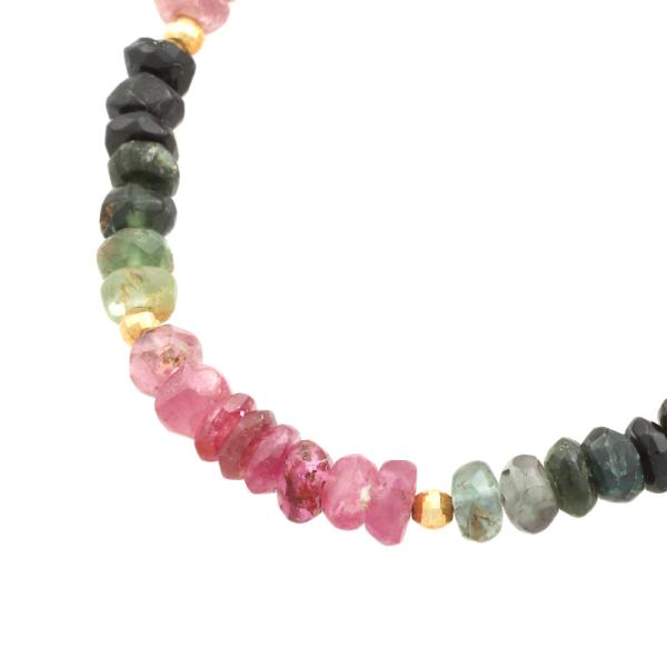 18K Gold Tourmaline Bead Necklace - Genuine Gemstone Jewelry for Women, Elegant Gift for Her | Perfect for Weddings, Parties & Special Occasions