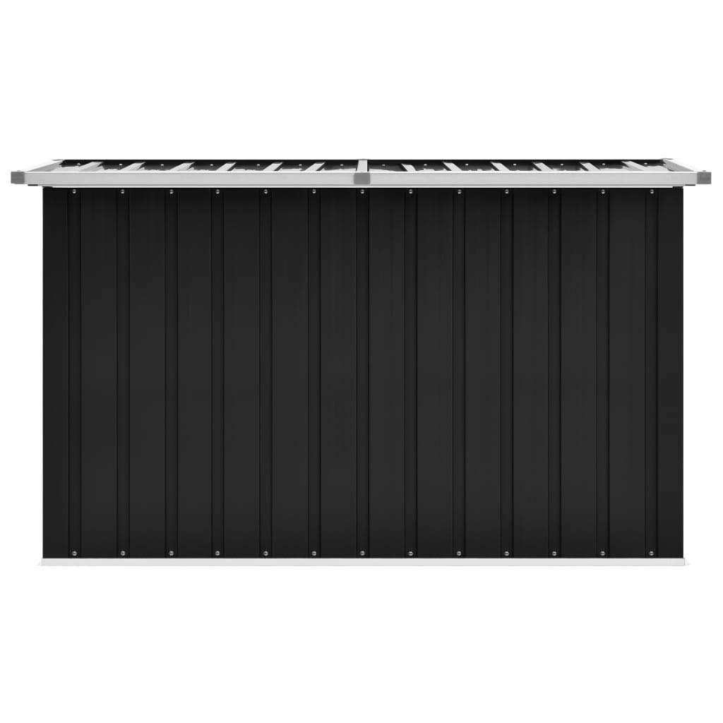HURRISE Galvanized Steel Garden Storage Box - Portable Outdoor Storage Bin for Pillows, Cushions, and Accessories - Easy Assembly Required - Perfect for Terrace, Patio, and Backyard Organization