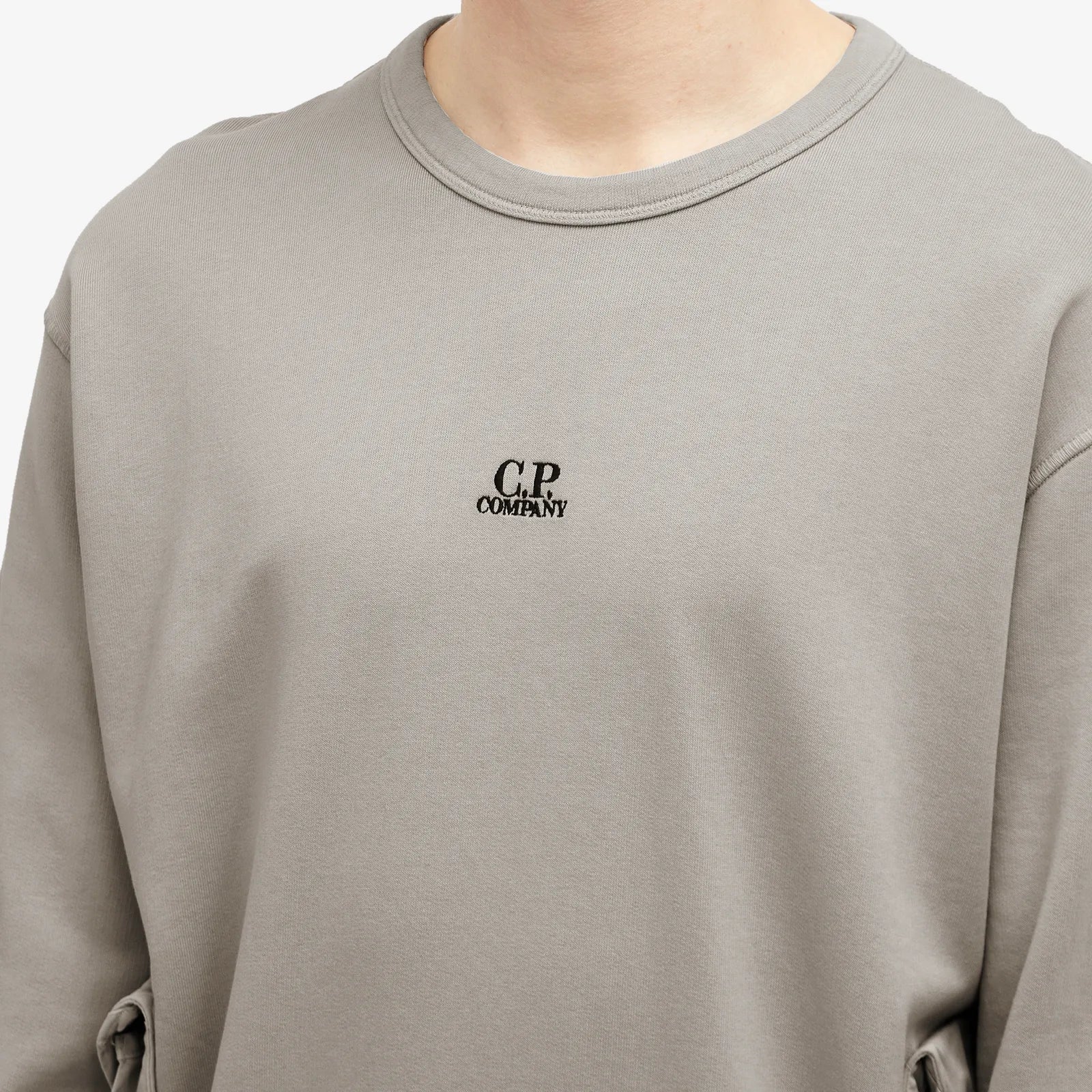 CP Company Embroidered Logo Pocket Sweatshirt for Men - Comfortable Cotton Pullover Hoodie for Casual Wear & Street Style