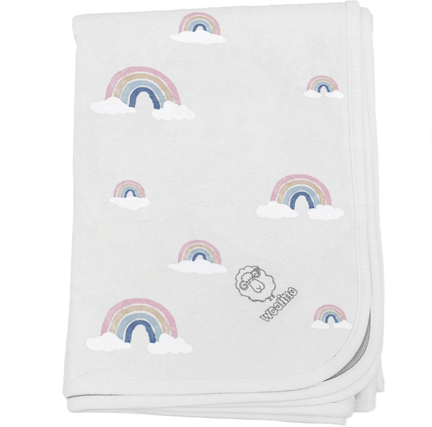 Premium 4-Season Toddler Blanket - Soft Merino Wool & Organic Cotton Blend (52.5